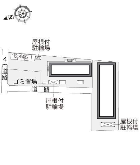 グリーンハウスⅢ(14171)の駐車配置図
