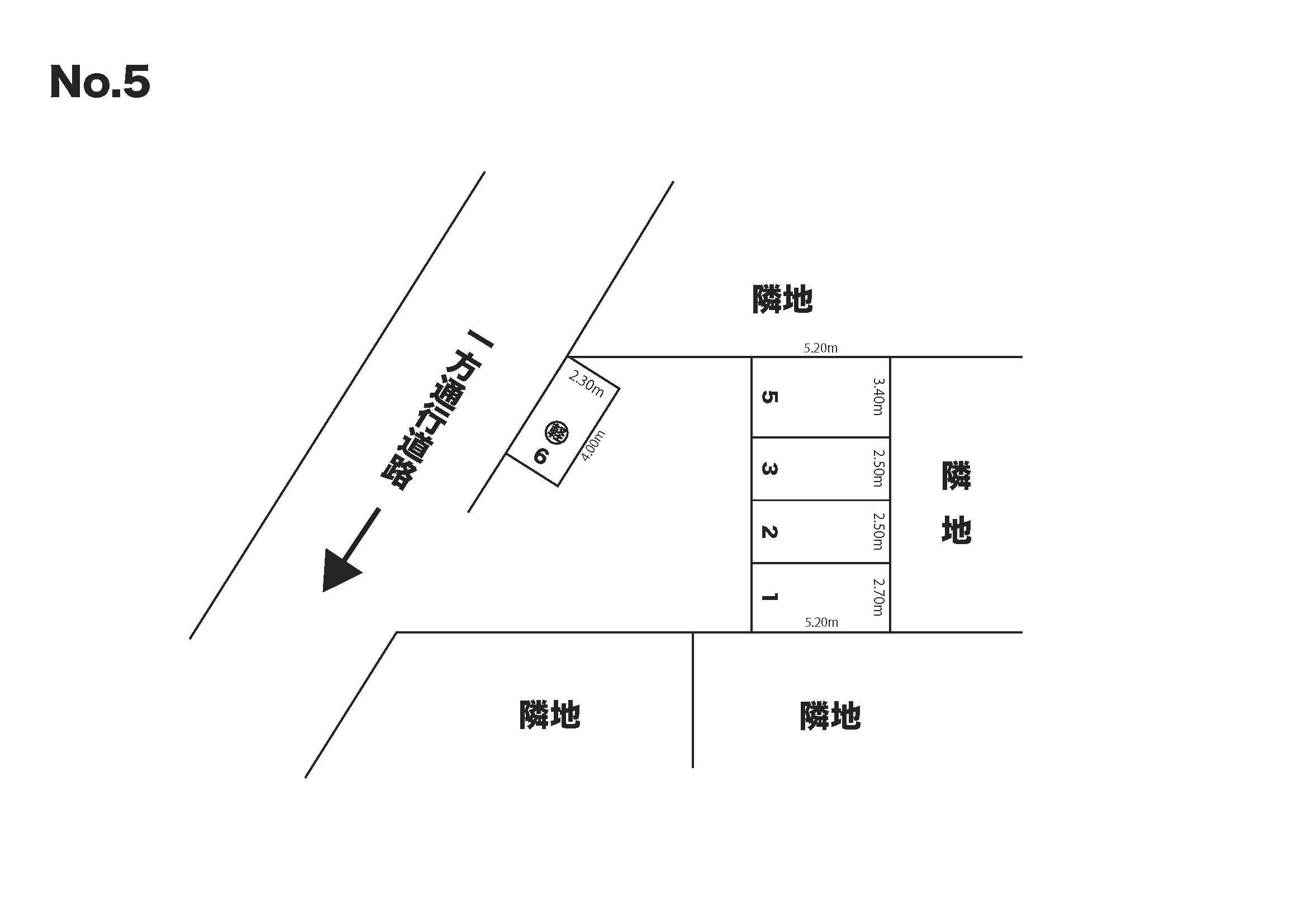 田中駐車場（No.5）の駐車配置図