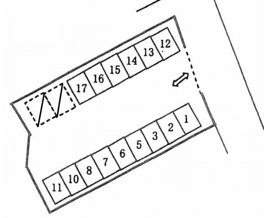 はりやモータープールの駐車配置図