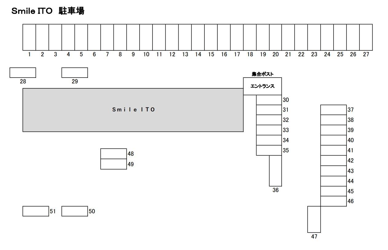 Ｓｍｉｌｅ ＩＴＯの駐車配置図