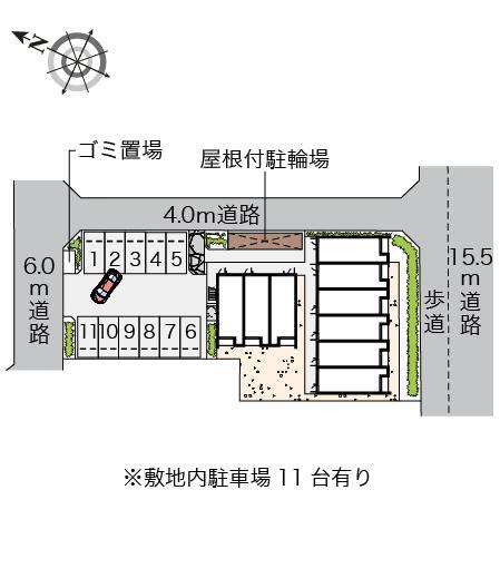 クレイノＶｉｅｎｔｏⅡ(57254)の駐車配置図