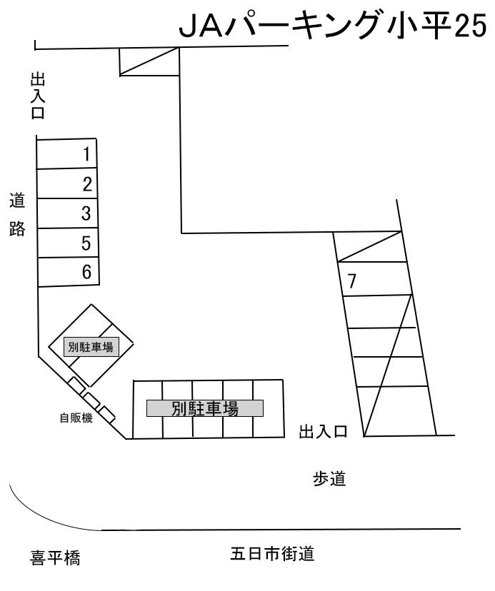 ＪＡパーキング小平25の駐車配置図