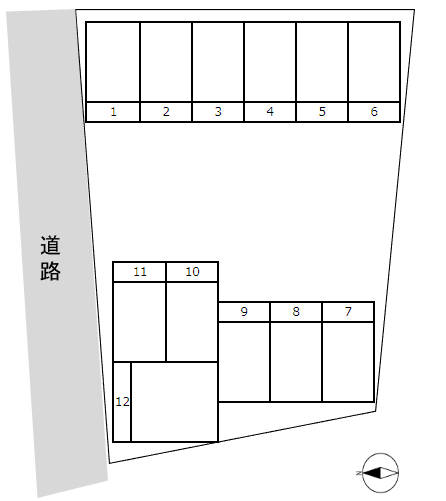 保田窪５丁目駐車場の駐車配置図