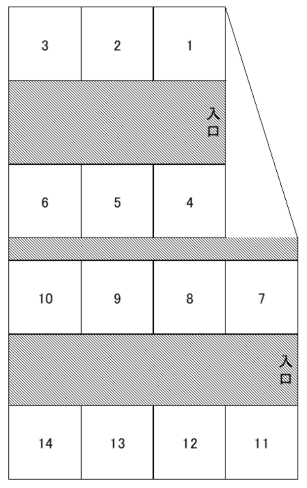 リバーサイドパーキングの駐車配置図