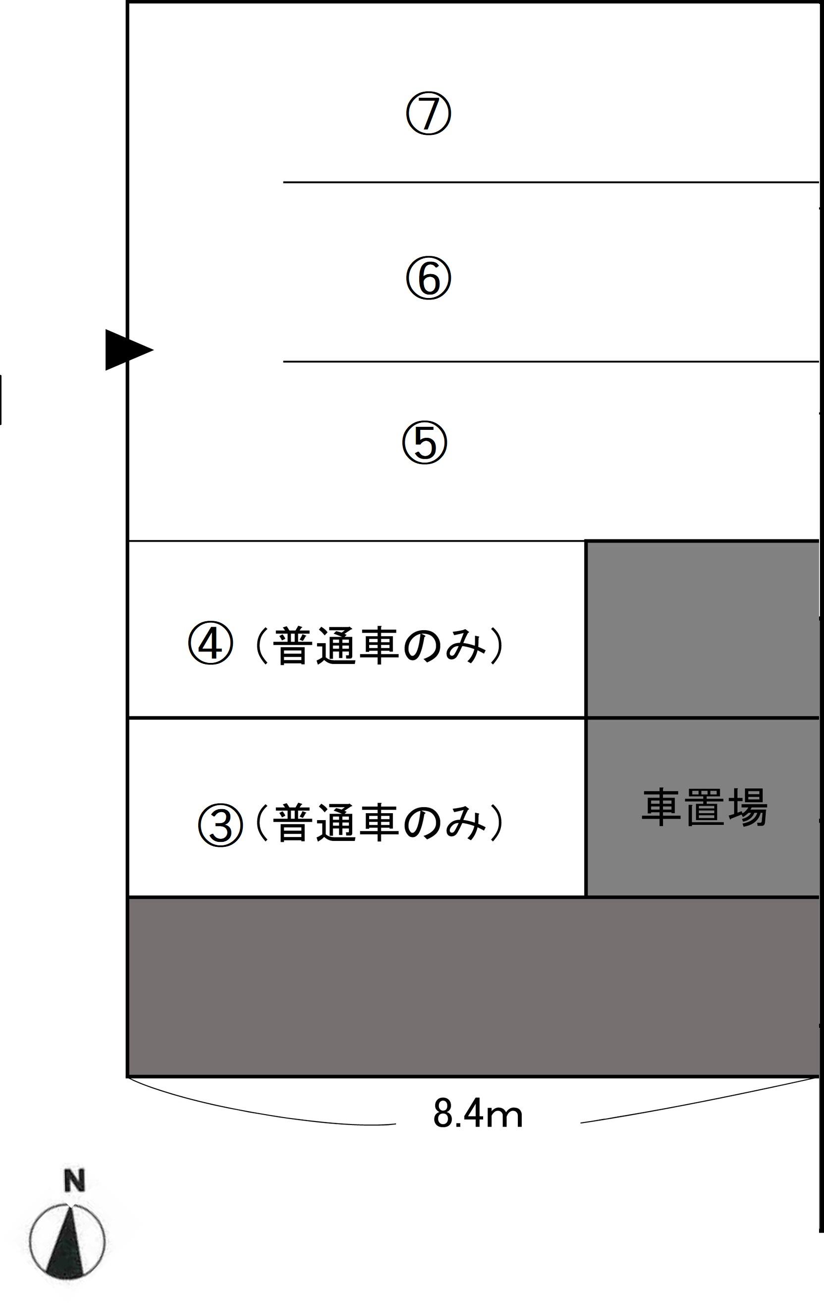 SSパーキングの駐車配置図