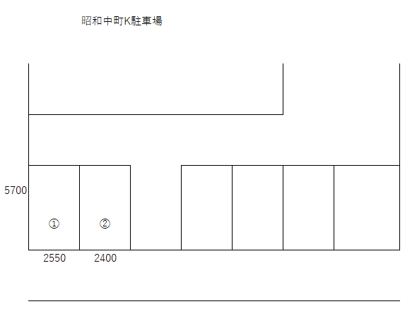 昭和中町K駐車場の駐車配置図