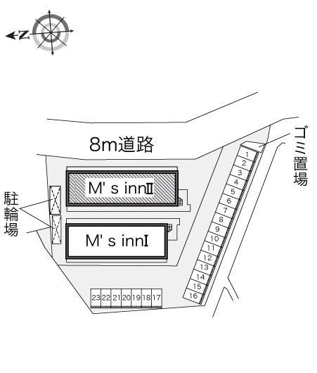 Ｍ’ｓ　ｉｎｎⅡ(18866)の駐車配置図