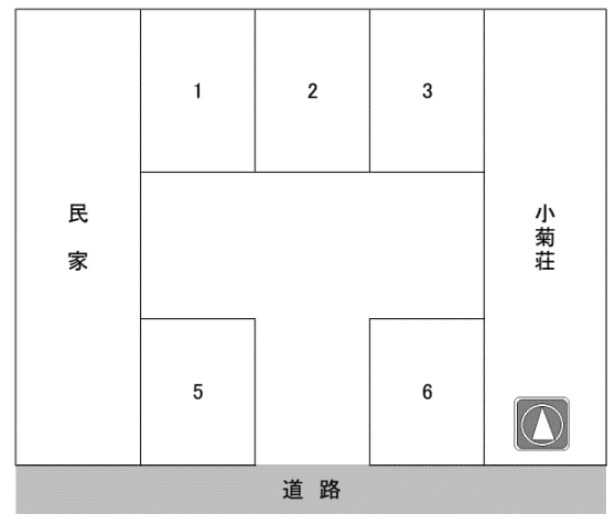鹿山二丁目バンノパーキングの駐車配置図