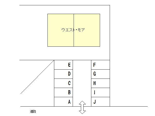 津志田川村月極駐車場の駐車配置図