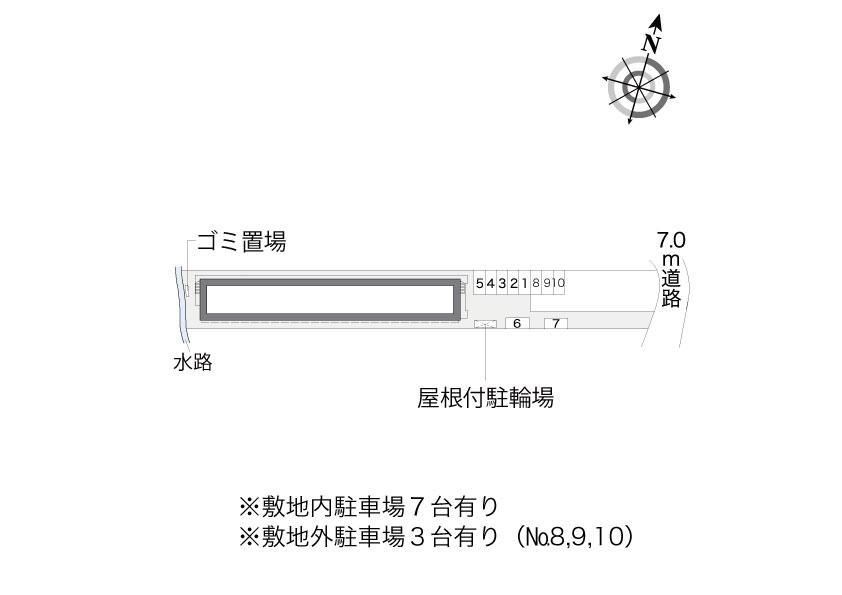 花(25727)　敷地外駐車場の駐車配置図