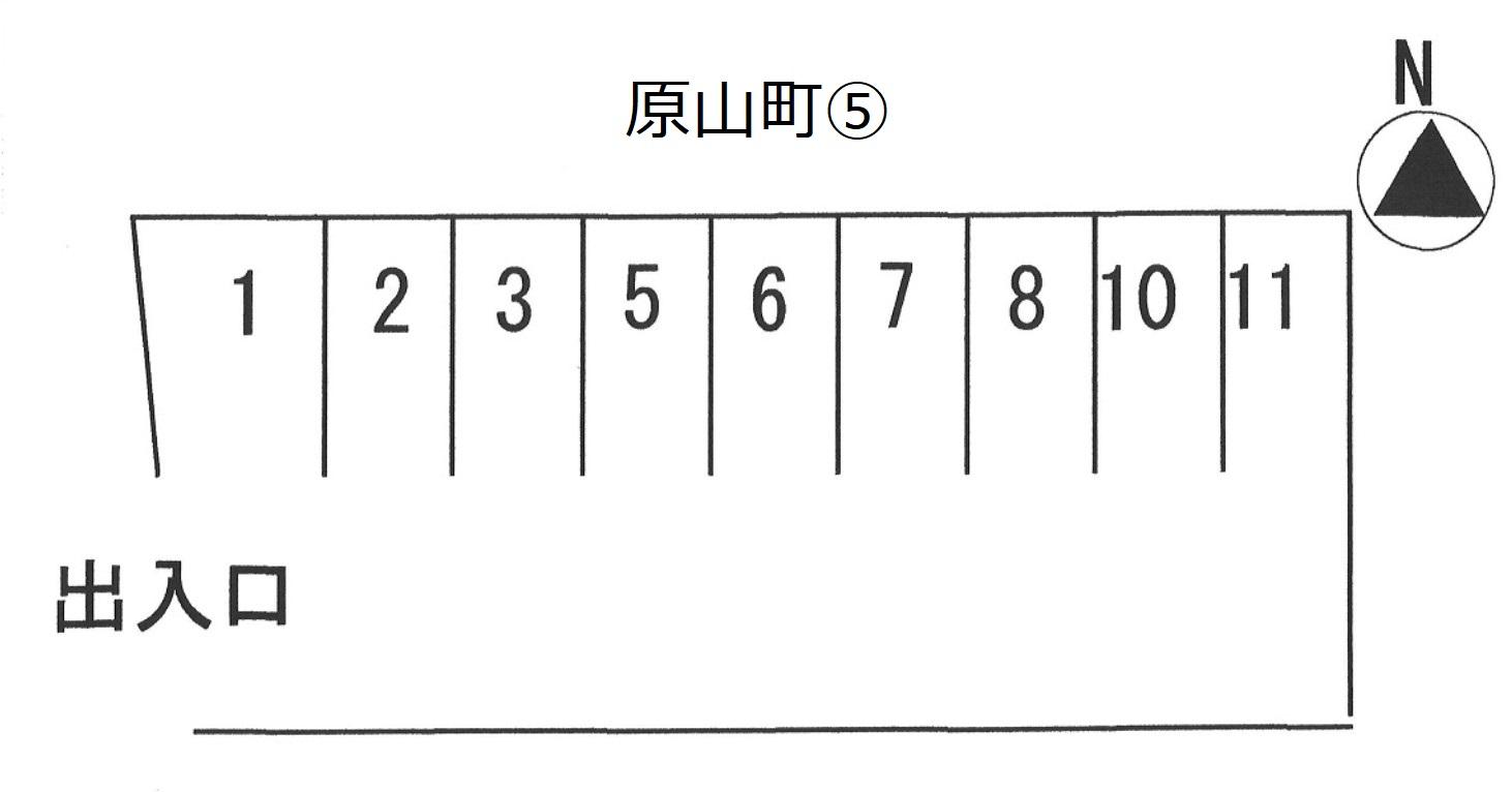 原山町⑤の駐車配置図