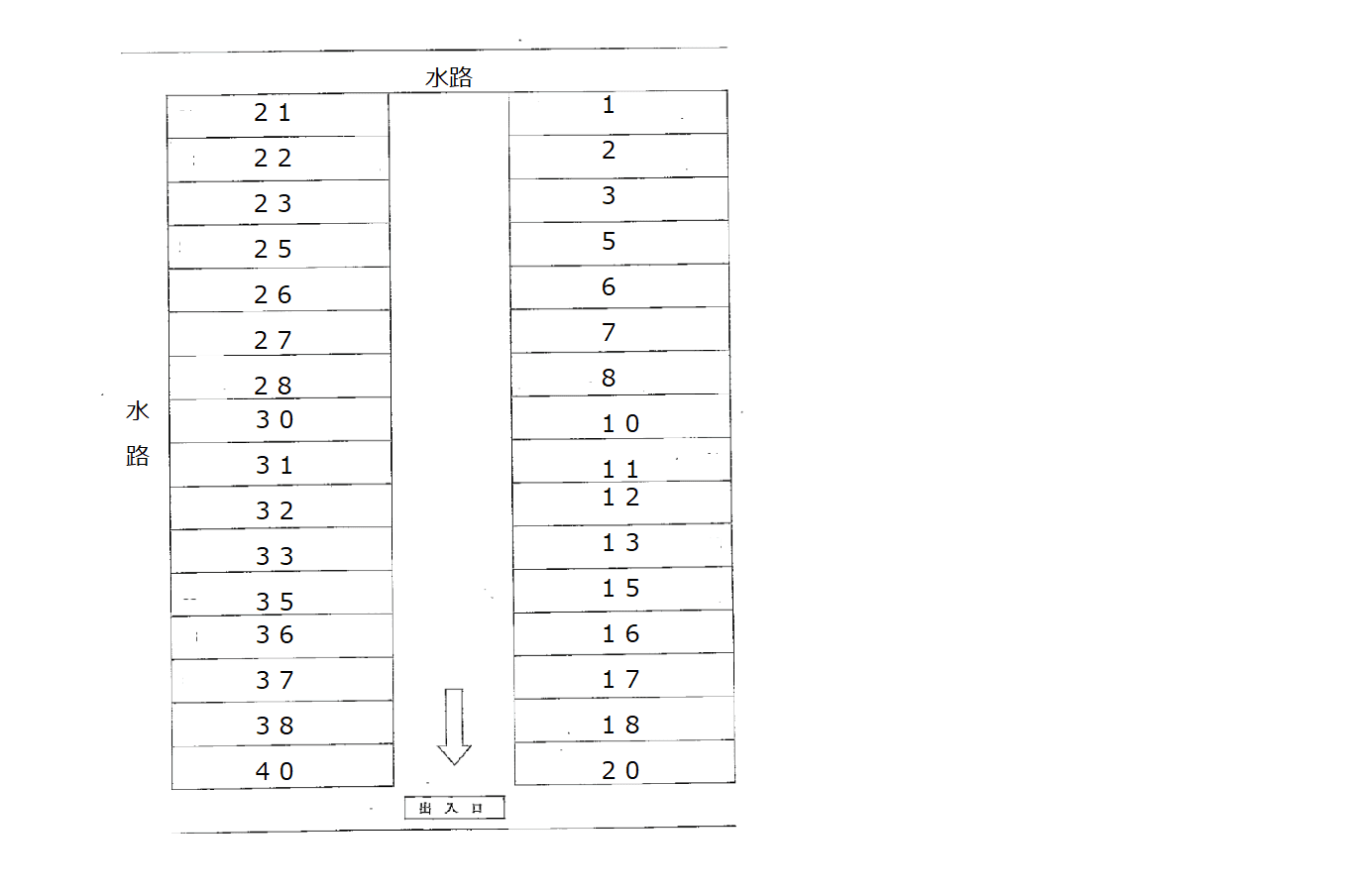 ４３７の駐車配置図