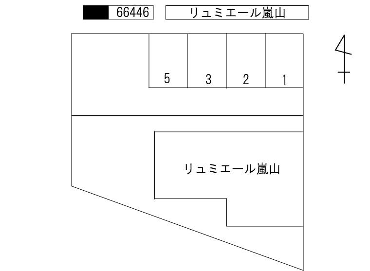 リュミエール嵐山の駐車配置図