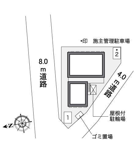ヒルサイドハイツ菅田(38682)の駐車配置図