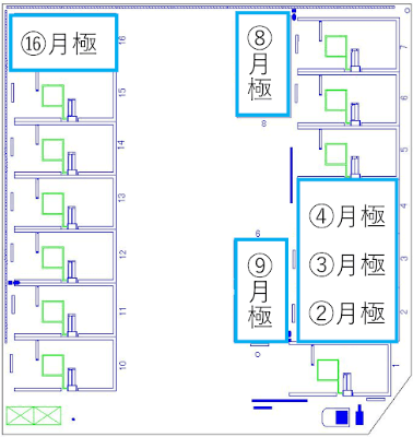 中央第１の駐車配置図