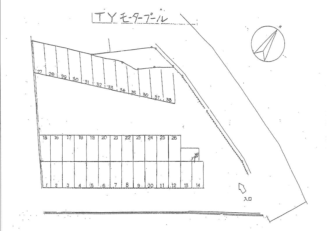 TYモータープールの駐車配置図