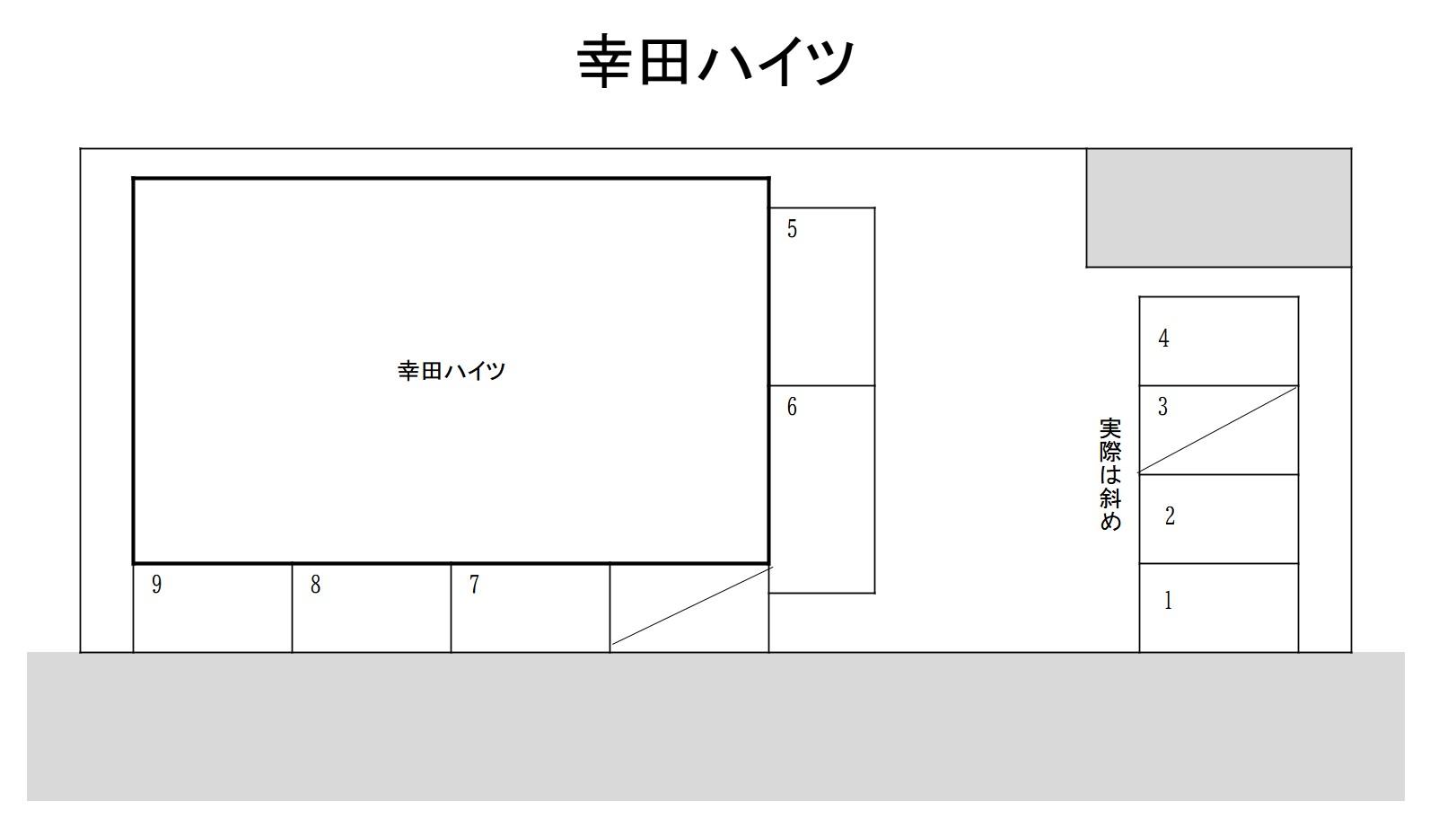 幸田ハイツの駐車配置図