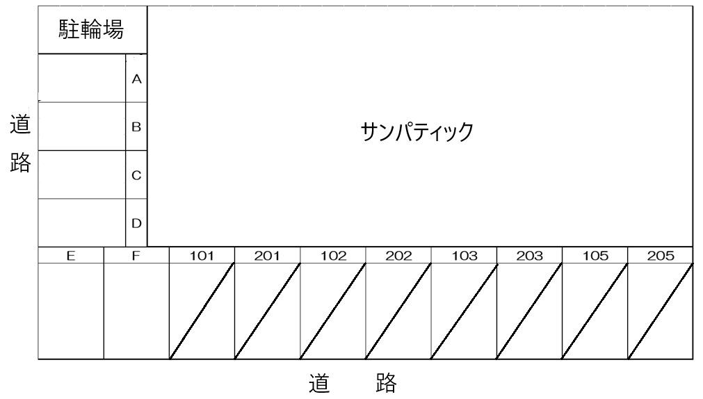 サンパティックパーキングの駐車配置図