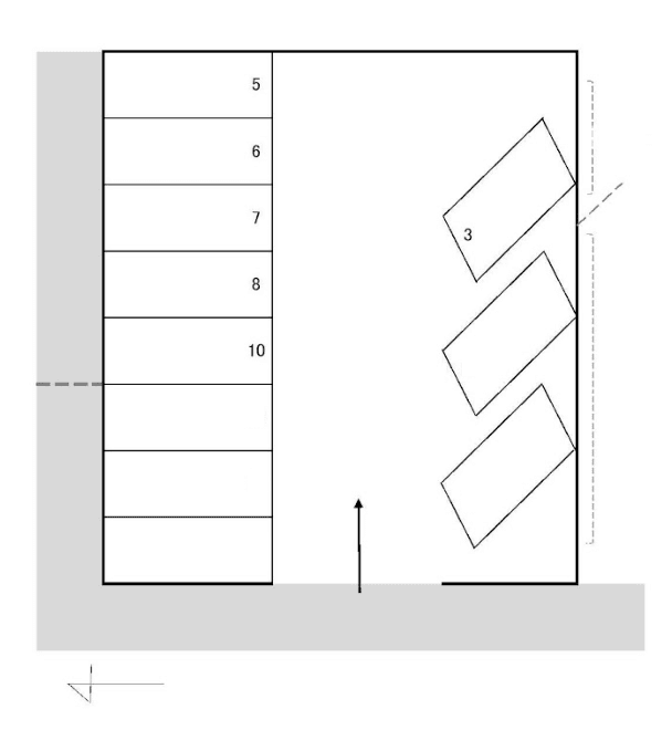 パーク太子Ⅱの駐車配置図