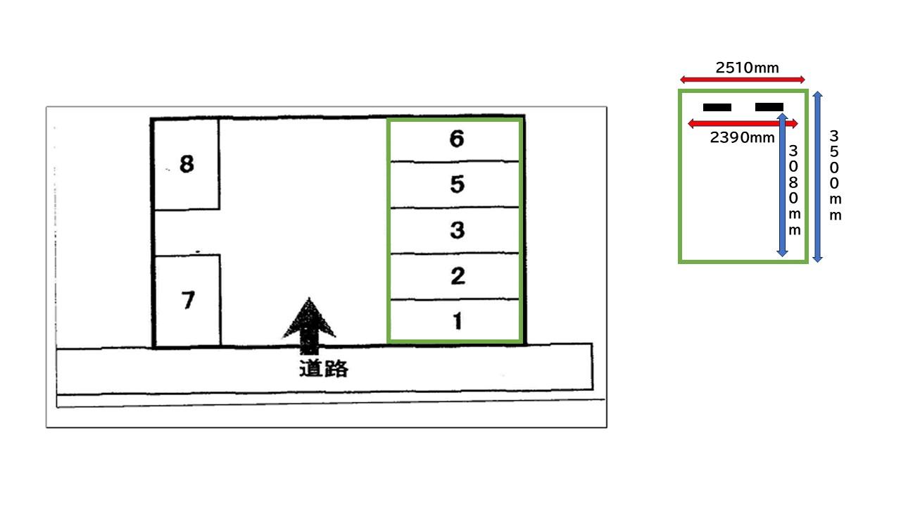 高田パーキングの駐車配置図