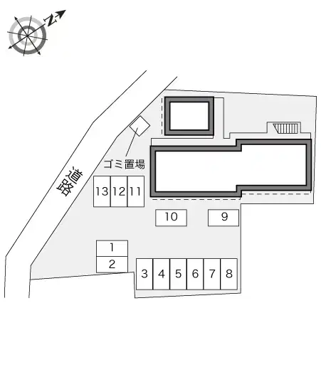 ｍｉｎｏ(22498)　敷地外駐車場の駐車配置図