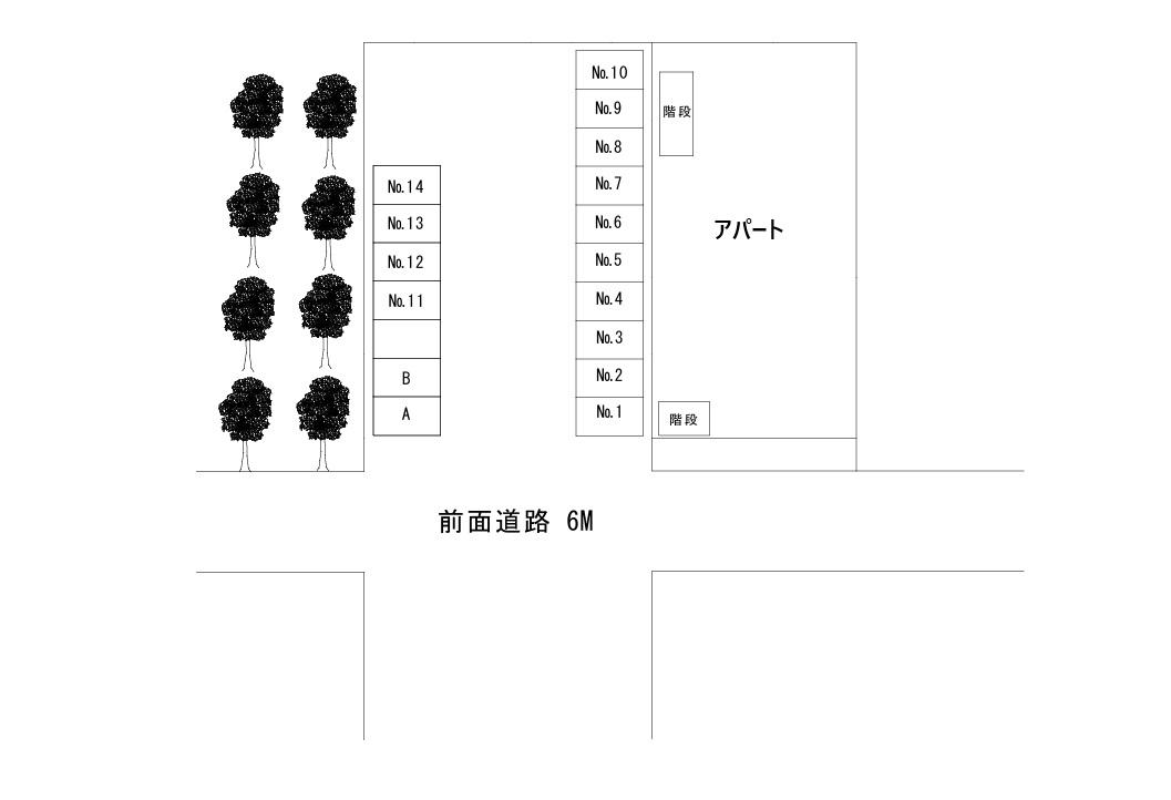 上飯田駐車場の駐車配置図