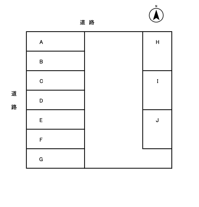 石塚駐車場の駐車配置図
