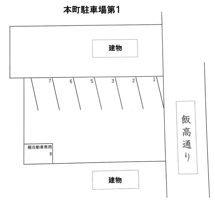 本町駐車場第１の駐車配置図