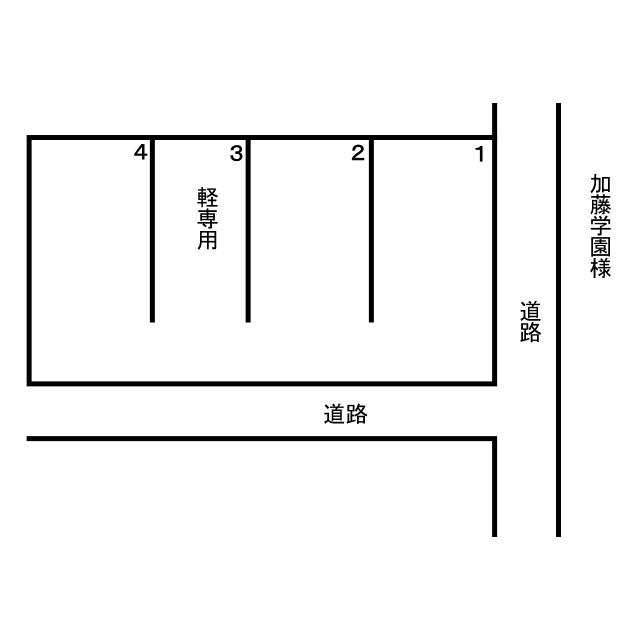 大岡林パーキングの駐車配置図