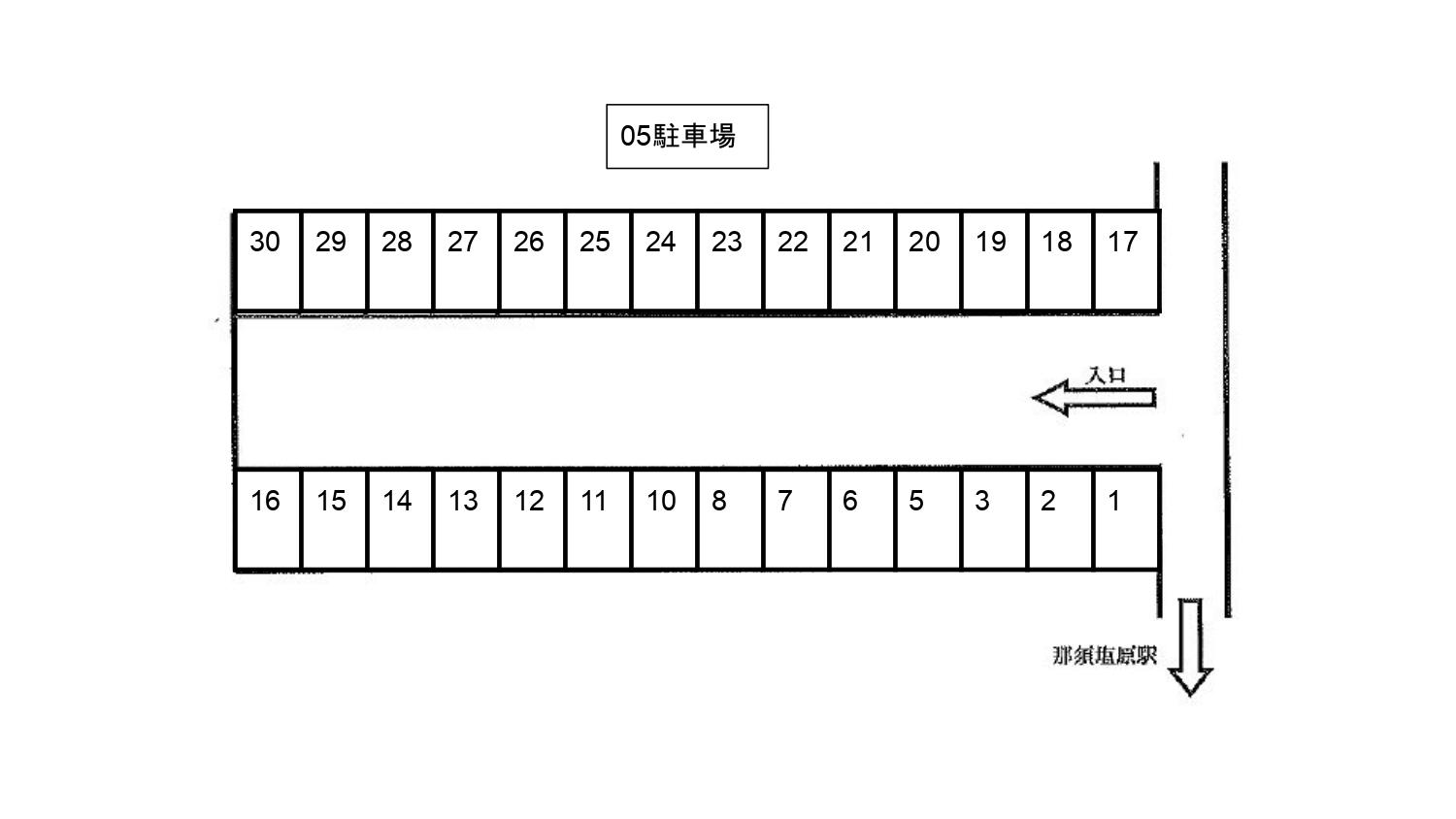０５駐車場の駐車配置図