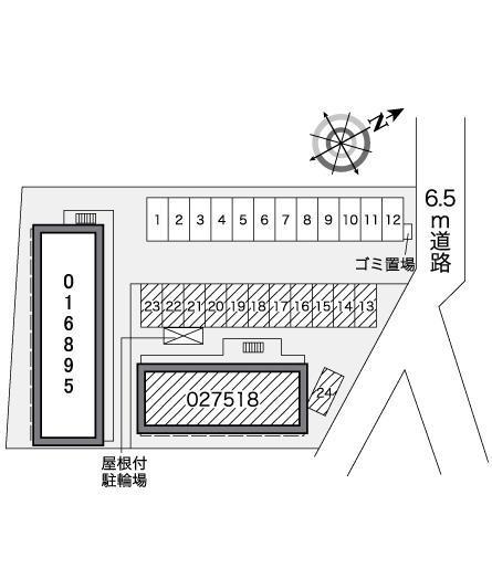 ハッピーヴィラⅡ(27518)の駐車配置図