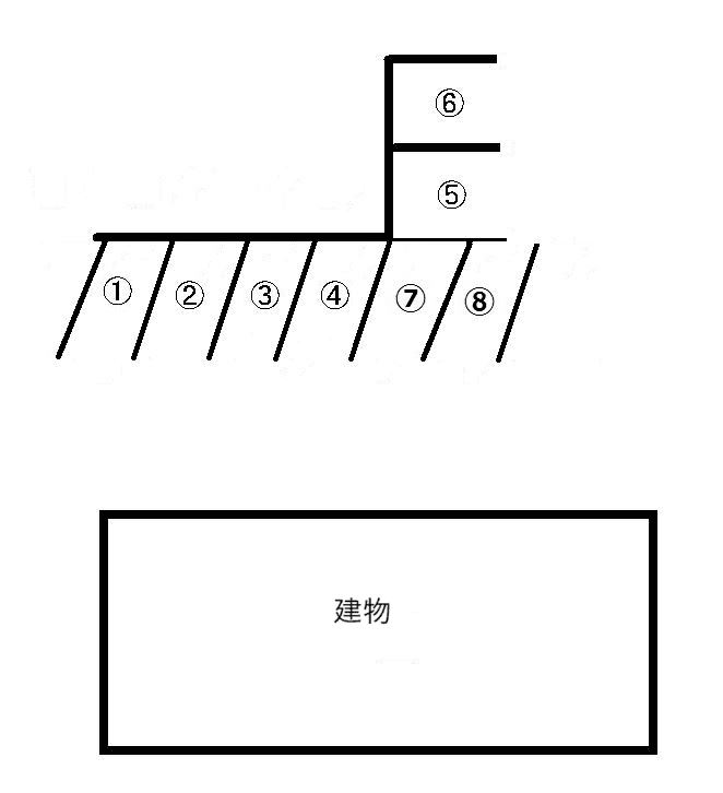 南郡元町駐車場の駐車配置図