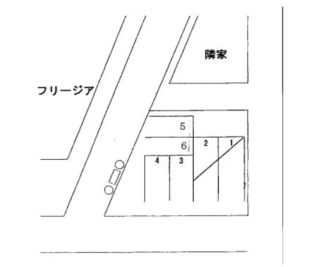 フリージアⅢ駐車場の駐車配置図