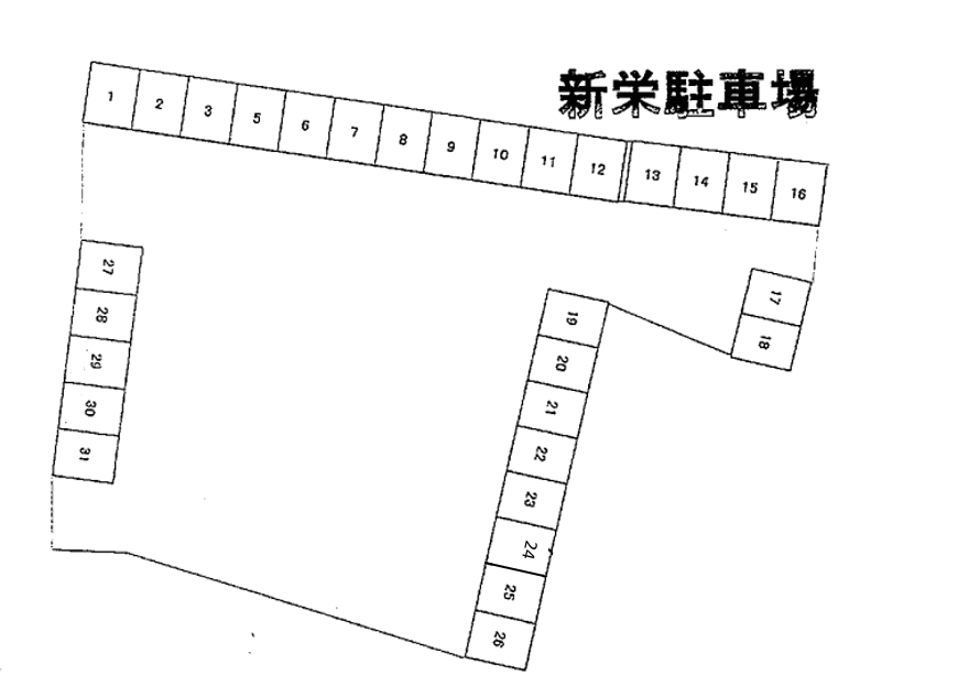 新栄パーキングの駐車配置図