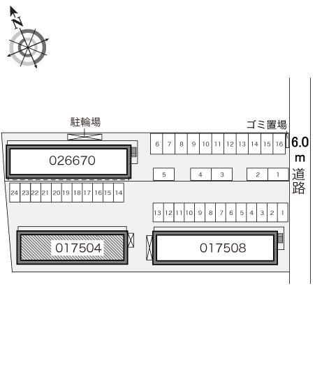 Ｋ’ＳⅣ(17504)の駐車配置図