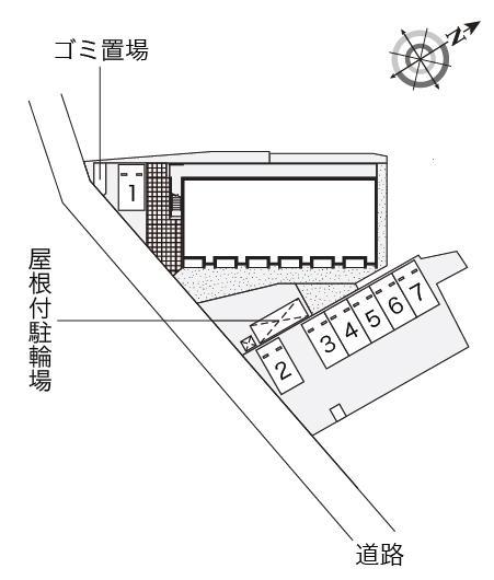 パーチェ(54244)　敷地外駐車場の駐車配置図