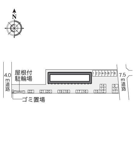 コンフォート藍住(32711)の駐車配置図
