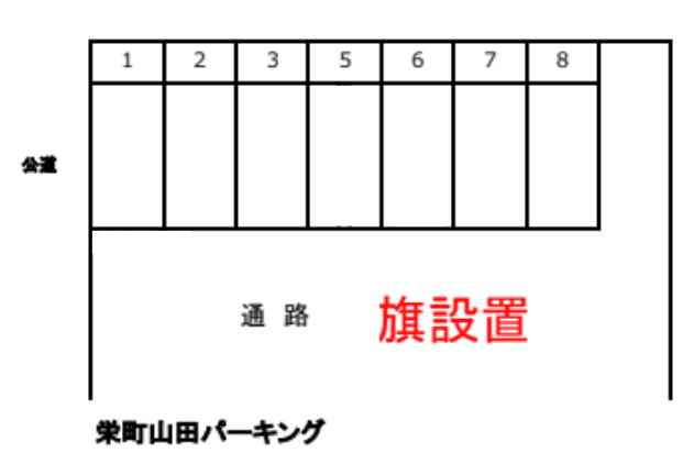栄町山田パーキングの駐車配置図