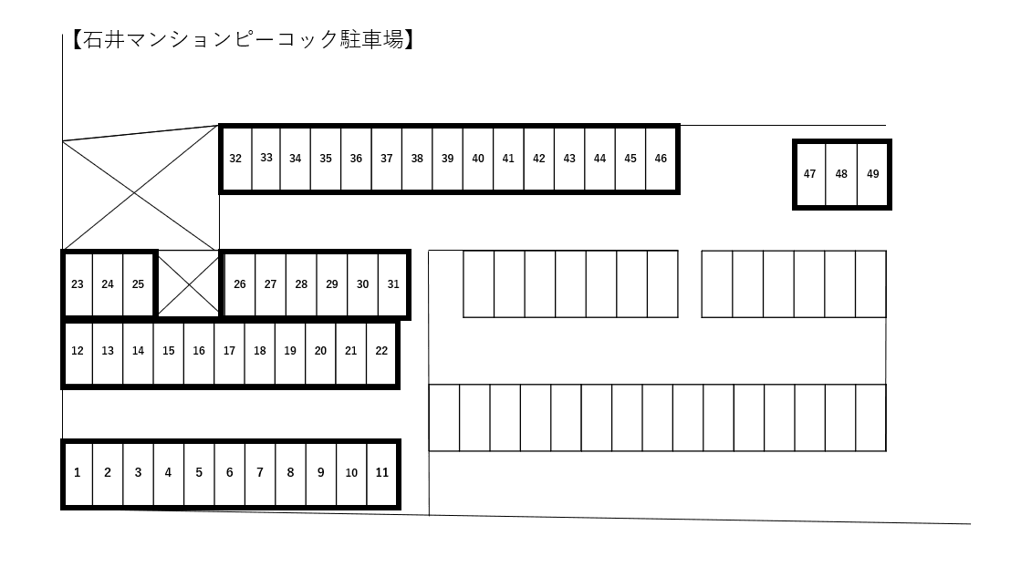 石井マンションピーコックの駐車配置図