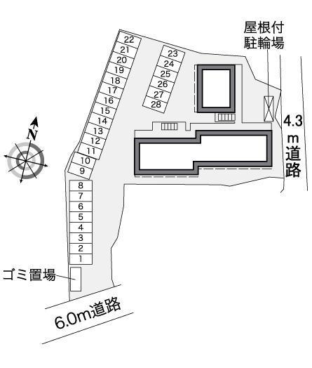 白沢(37255)の駐車配置図