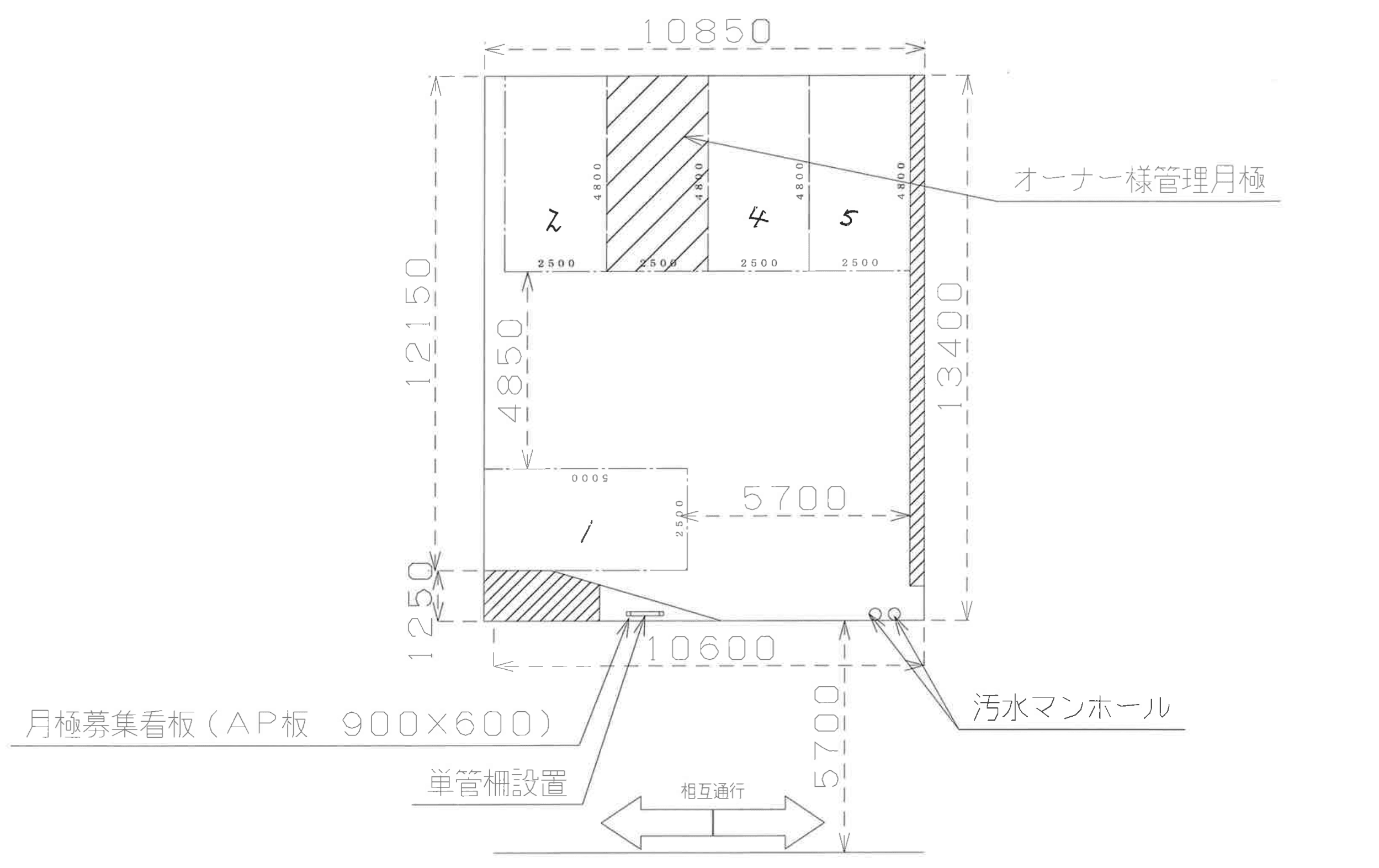 エコロパーク 横浜岡津町第１駐車場の駐車配置図