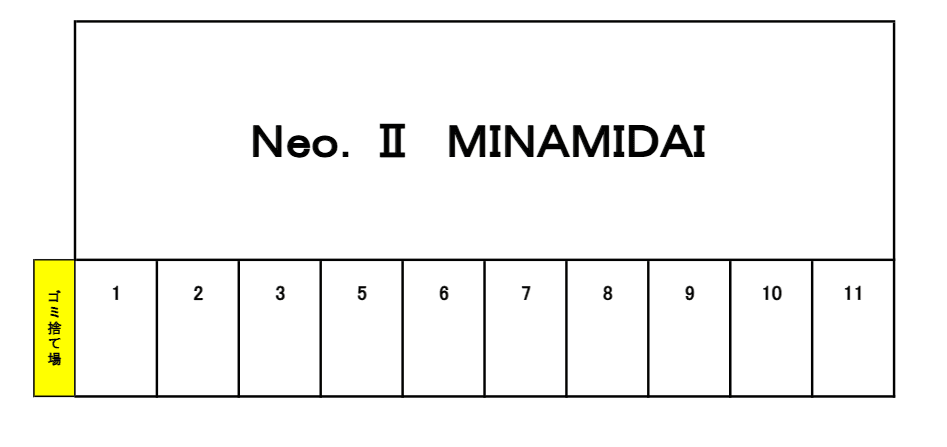ＮＥＯ．Ⅱ　ＭＩＮＡＭＩＤＡＩの駐車配置図