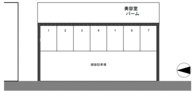若林町　ＫＷ14　駐車場の駐車配置図