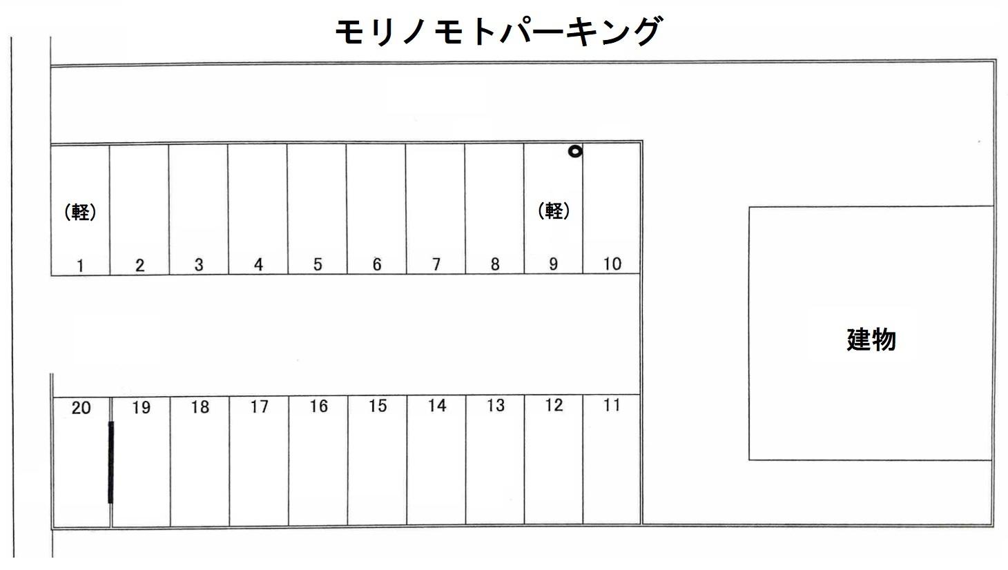 モリノモトパーキングの駐車配置図