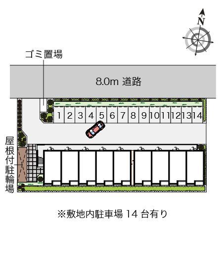 ケイスピリット桜坂(54809)の駐車配置図
