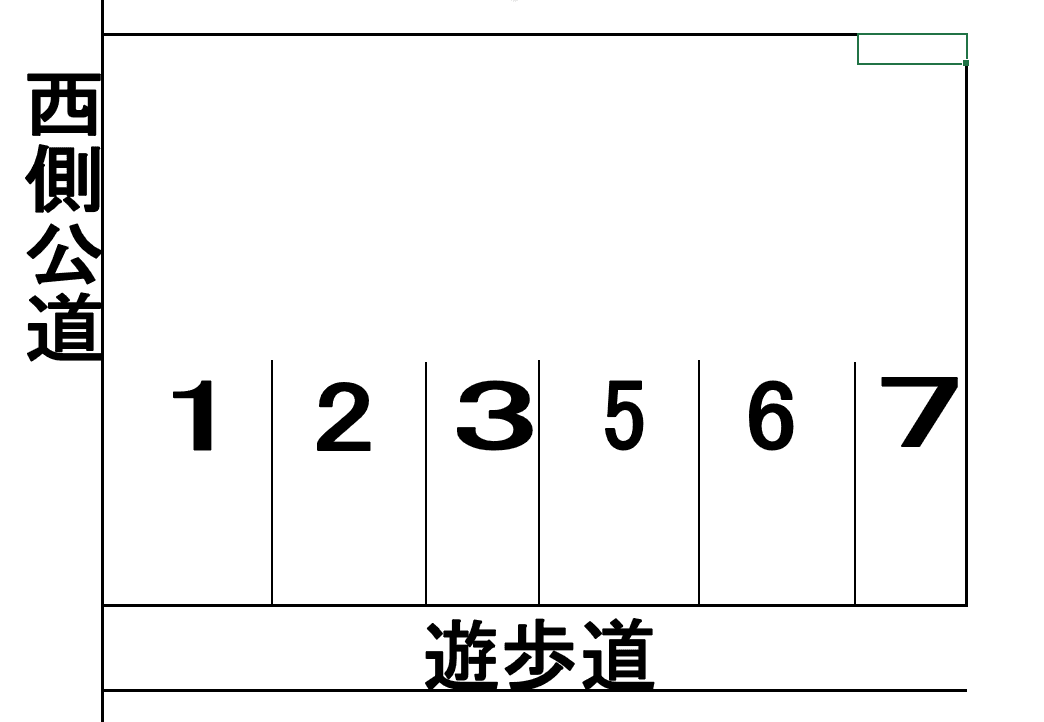 クレセント第２駐車場の駐車配置図