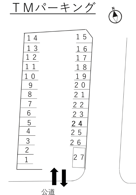 ＴＭパーキングの駐車配置図