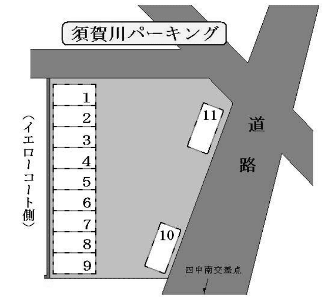 須賀川パーキングの駐車配置図