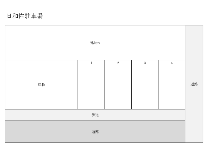 若葉町日和佐駐車場の駐車配置図