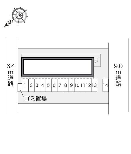 ＯＲＯＫＵⅡ(20648)の駐車配置図